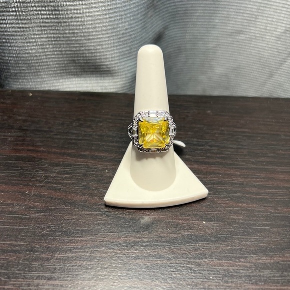 bp Jewelry - BP Silver Ring with Yellow Gemstone